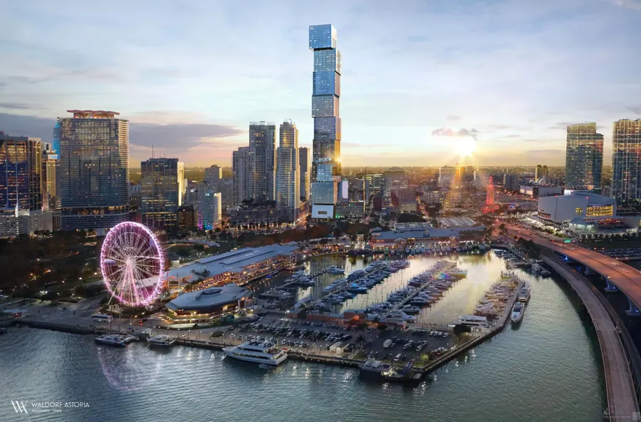 Waterfront city view